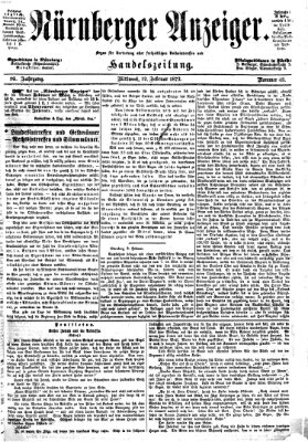 Nürnberger Anzeiger Mittwoch 12. Februar 1873