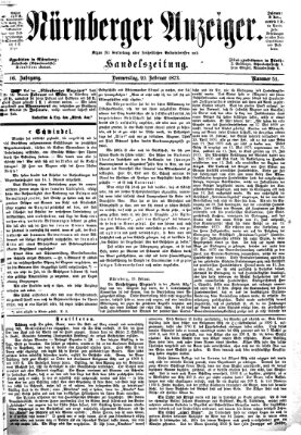 Nürnberger Anzeiger Donnerstag 20. Februar 1873