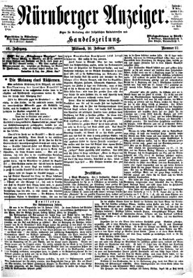 Nürnberger Anzeiger Mittwoch 26. Februar 1873