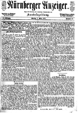 Nürnberger Anzeiger Montag 3. März 1873