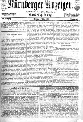 Nürnberger Anzeiger Freitag 7. März 1873