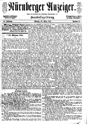 Nürnberger Anzeiger Montag 10. März 1873