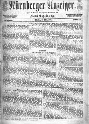 Nürnberger Anzeiger Dienstag 11. März 1873