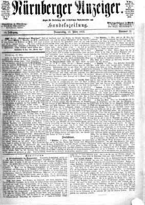 Nürnberger Anzeiger Donnerstag 13. März 1873