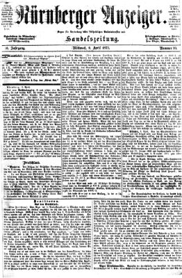 Nürnberger Anzeiger Mittwoch 9. April 1873