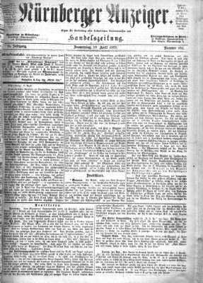 Nürnberger Anzeiger Donnerstag 10. April 1873