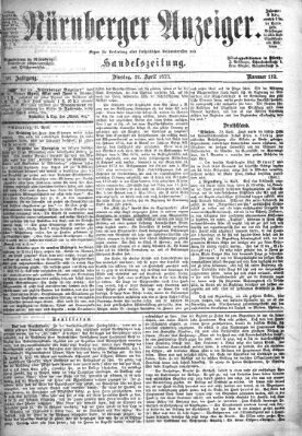 Nürnberger Anzeiger Dienstag 22. April 1873