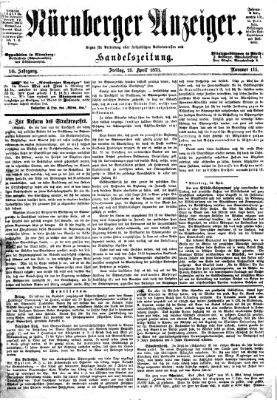 Nürnberger Anzeiger Freitag 25. April 1873