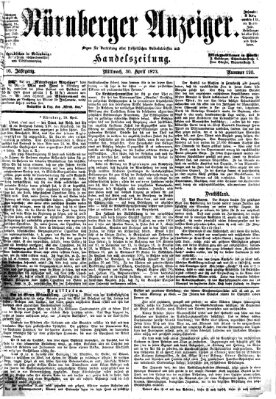 Nürnberger Anzeiger Mittwoch 30. April 1873