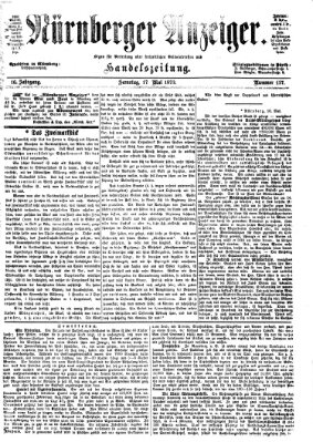 Nürnberger Anzeiger Samstag 17. Mai 1873