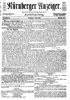 Nürnberger Anzeiger Samstag 7. Juni 1873