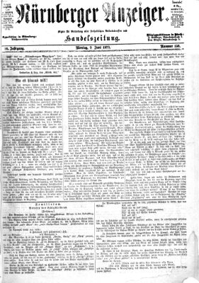 Nürnberger Anzeiger Montag 9. Juni 1873