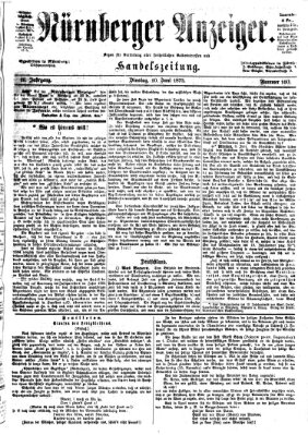 Nürnberger Anzeiger Dienstag 10. Juni 1873