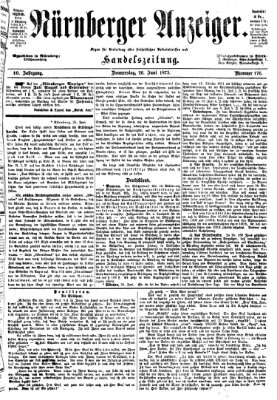 Nürnberger Anzeiger Donnerstag 26. Juni 1873