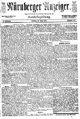 Nürnberger Anzeiger Sonntag 29. Juni 1873