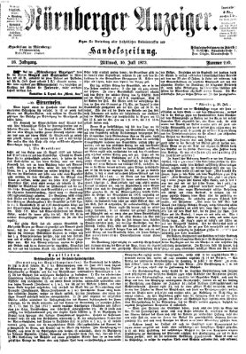 Nürnberger Anzeiger Mittwoch 30. Juli 1873