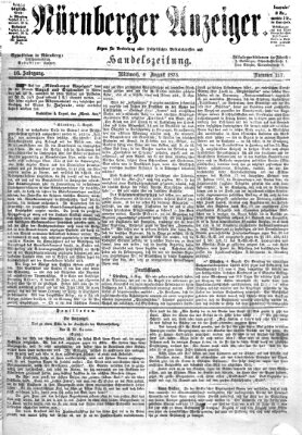 Nürnberger Anzeiger Mittwoch 6. August 1873