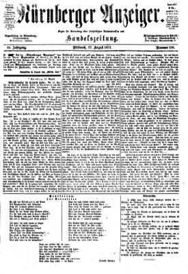 Nürnberger Anzeiger Mittwoch 27. August 1873