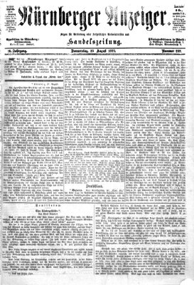 Nürnberger Anzeiger Donnerstag 28. August 1873