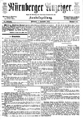 Nürnberger Anzeiger Mittwoch 3. September 1873