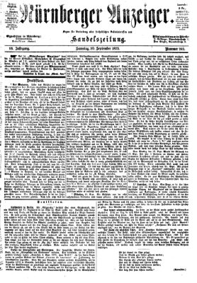 Nürnberger Anzeiger Samstag 20. September 1873