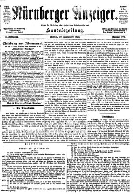 Nürnberger Anzeiger Montag 29. September 1873