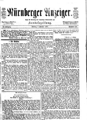 Nürnberger Anzeiger Dienstag 7. Oktober 1873