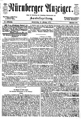 Nürnberger Anzeiger Donnerstag 16. Oktober 1873