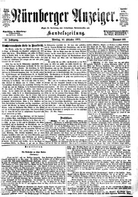 Nürnberger Anzeiger Montag 20. Oktober 1873