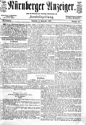 Nürnberger Anzeiger Samstag 15. November 1873