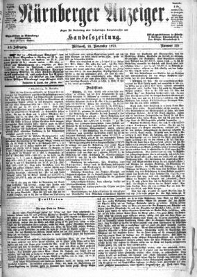 Nürnberger Anzeiger Mittwoch 26. November 1873