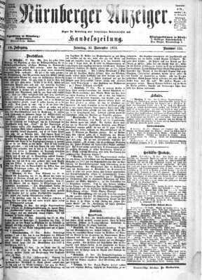 Nürnberger Anzeiger Sonntag 30. November 1873