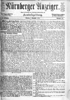 Nürnberger Anzeiger Dienstag 2. Dezember 1873