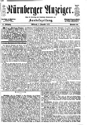 Nürnberger Anzeiger Mittwoch 3. Dezember 1873