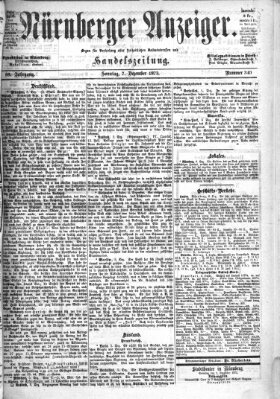 Nürnberger Anzeiger Sonntag 7. Dezember 1873