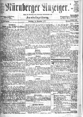 Nürnberger Anzeiger Sonntag 14. Dezember 1873