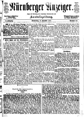 Nürnberger Anzeiger Donnerstag 18. Dezember 1873