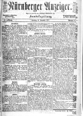 Nürnberger Anzeiger Sonntag 21. Dezember 1873