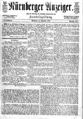 Nürnberger Anzeiger Mittwoch 31. Dezember 1873