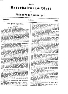 Nürnberger Anzeiger. Unterhaltungs-Blatt (Nürnberger Anzeiger) Sonntag 19. Februar 1871