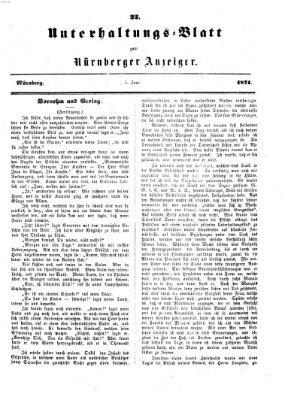 Nürnberger Anzeiger. Unterhaltungs-Blatt (Nürnberger Anzeiger) Sonntag 4. Juni 1871