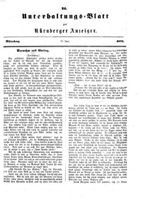 Nürnberger Anzeiger. Unterhaltungs-Blatt (Nürnberger Anzeiger) Sonntag 18. Juni 1871