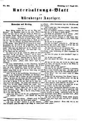 Nürnberger Anzeiger. Unterhaltungs-Blatt (Nürnberger Anzeiger) Sonntag 27. August 1871