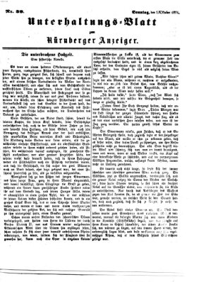 Nürnberger Anzeiger. Unterhaltungs-Blatt (Nürnberger Anzeiger) Sonntag 1. Oktober 1871