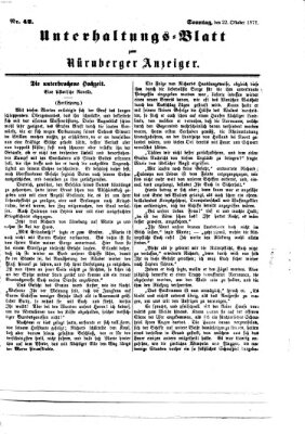 Nürnberger Anzeiger. Unterhaltungs-Blatt (Nürnberger Anzeiger) Sonntag 22. Oktober 1871