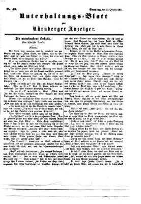 Nürnberger Anzeiger. Unterhaltungs-Blatt (Nürnberger Anzeiger) Sonntag 29. Oktober 1871