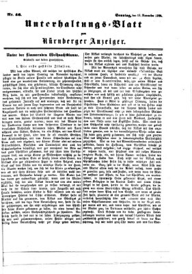 Nürnberger Anzeiger. Unterhaltungs-Blatt (Nürnberger Anzeiger) Samstag 18. November 1871