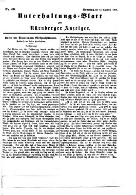 Nürnberger Anzeiger. Unterhaltungs-Blatt (Nürnberger Anzeiger) Sonntag 10. Dezember 1871