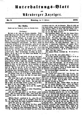 Nürnberger Anzeiger. Unterhaltungs-Blatt (Nürnberger Anzeiger) Sonntag 18. Februar 1872