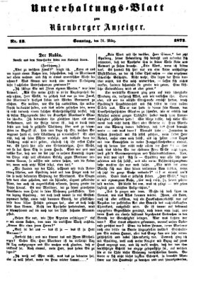 Nürnberger Anzeiger. Unterhaltungs-Blatt (Nürnberger Anzeiger) Sonntag 31. März 1872